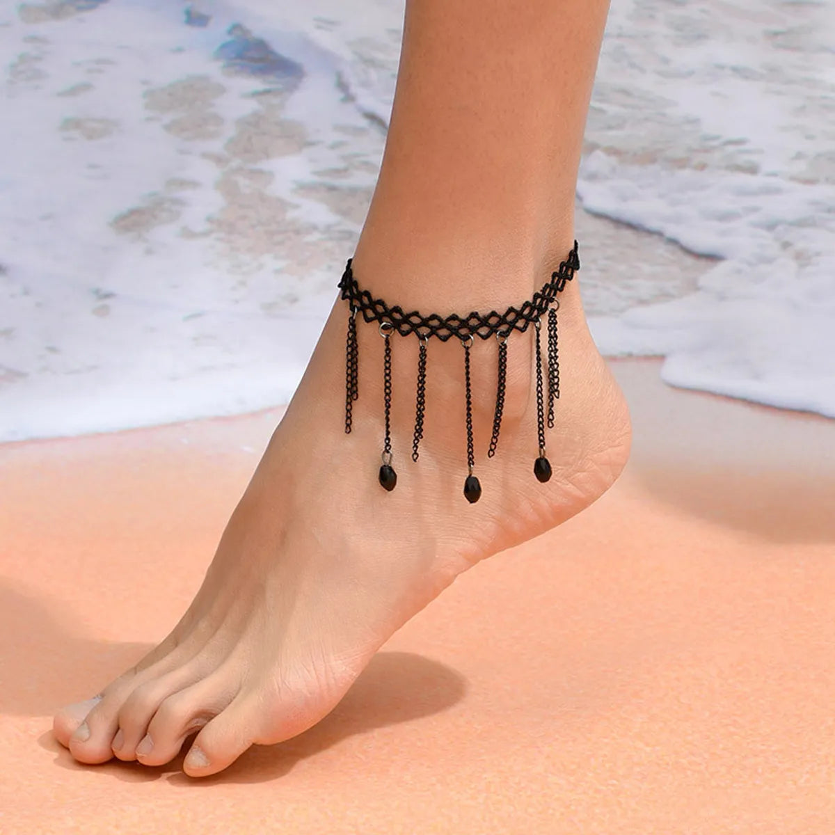 Simple Style Tassel Alloy Women's Anklet