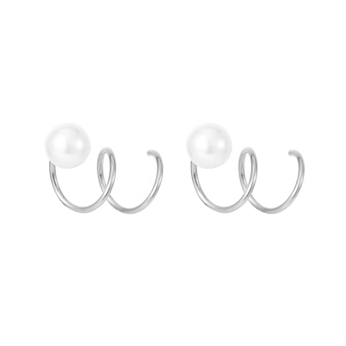 Simple Style The Answer Imitation Pearl Sterling Silver Women'S Earrings