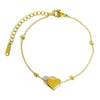 Simple Style Titanium Steel Heart Water Drop Bell Pattern Electroplated Necklace Bracelet Accessories For Women