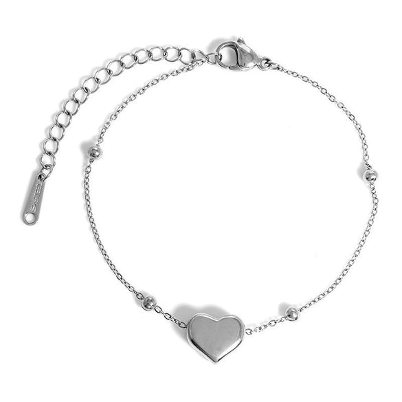 Simple Style Titanium Steel Heart Water Drop Bell Pattern Electroplated Necklace Bracelet Accessories For Women