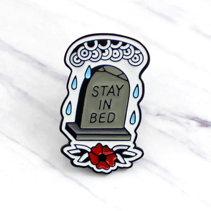 Simple Style Tombstone Alloy Enamel Unisex Brooches