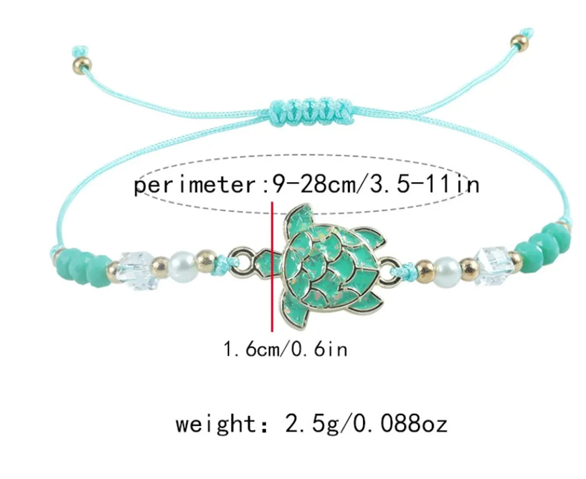 Simple Style Tortoise Rope Beaded Unisex Drawstring Bracelets