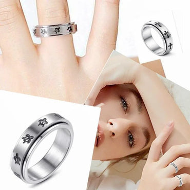 Wholesale Jewelry Simple Style Tortoise Titanium Steel Rings