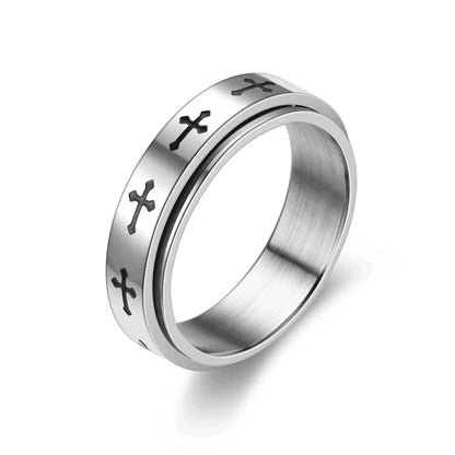 Wholesale Jewelry Simple Style Tortoise Titanium Steel Rings