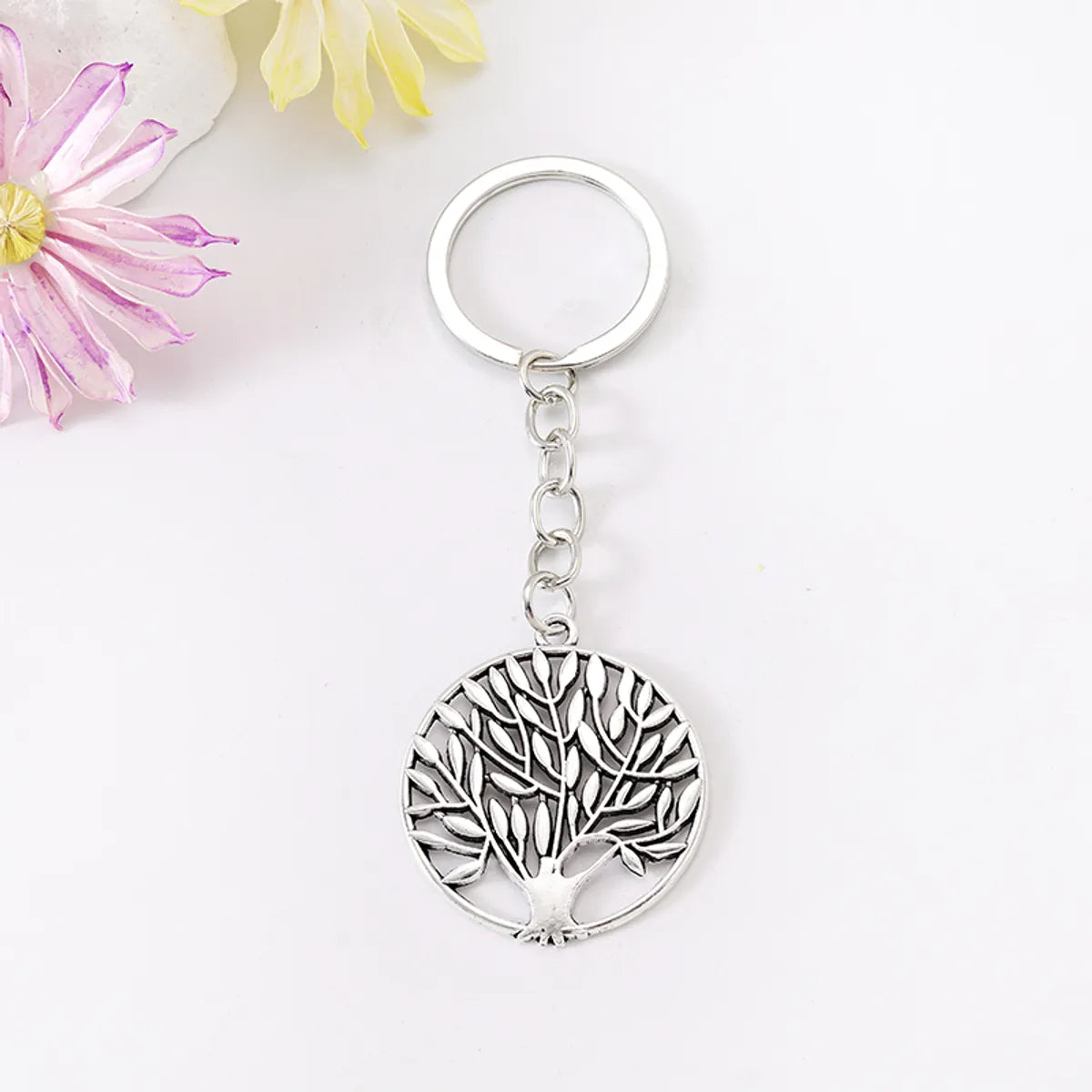 Simple Style Tree Alloy Plating Bag Pendant Keychain