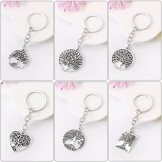 Simple Style Tree Alloy Plating Bag Pendant Keychain