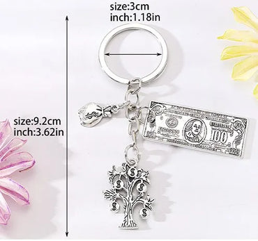 Simple Style Tree Dollar Alloy Plating Bag Pendant Keychain