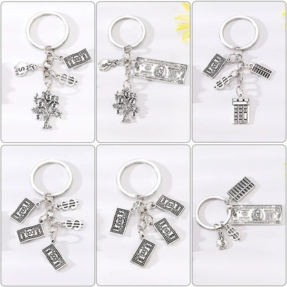 Simple Style Tree Dollar Alloy Plating Bag Pendant Keychain