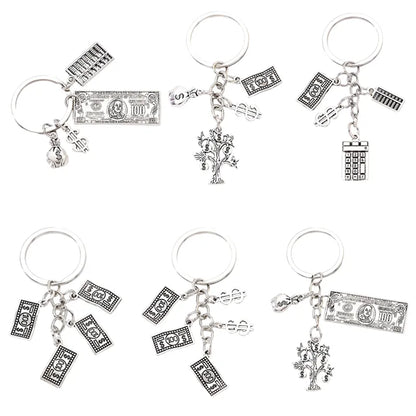 Simple Style Tree Dollar Alloy Plating Bag Pendant Keychain