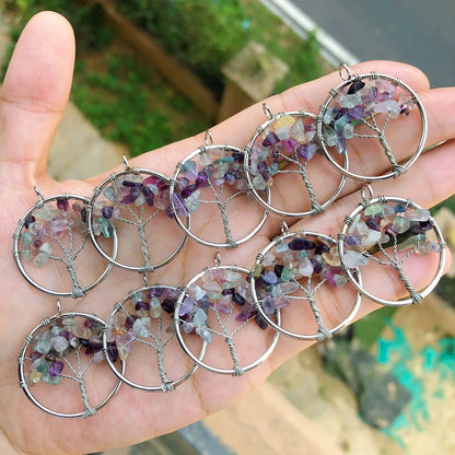 1 Piece Natural Stone Crystal Iron Tree