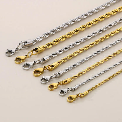 Simple Style Twist 304 Stainless Steel 18K Gold Plated Bracelets In Bulk