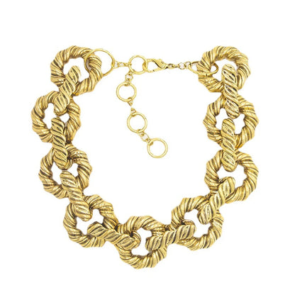 Simple Style Twist Alloy Stoving Varnish Unisex Necklace