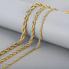 Simple Style Twist Stainless Steel Plating 18K Gold Plated Women'S Necklace