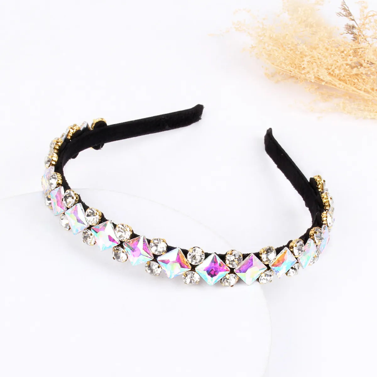 Women'S Simple Style U Shape Rhinestone Hair Band