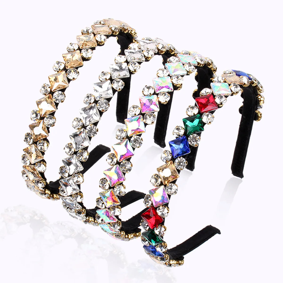 Women'S Simple Style U Shape Rhinestone Hair Band