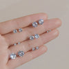 1 Pair Simple Style U Shape Silver Plating Zircon Ear Studs
