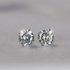 1 Pair Simple Style U Shape Silver Plating Zircon Ear Studs