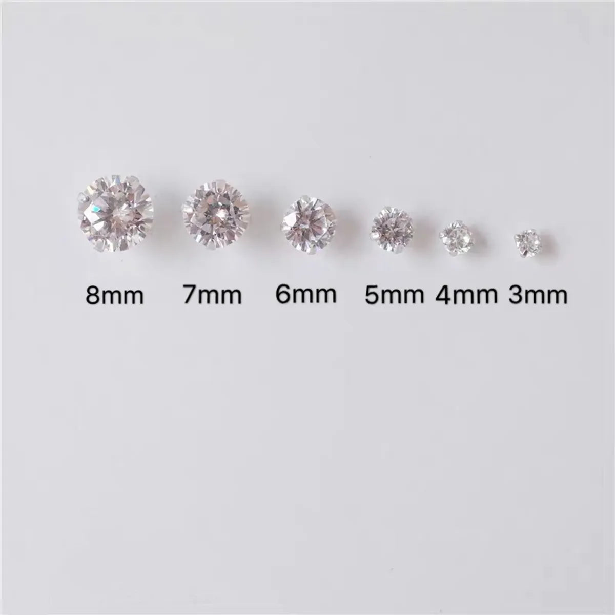 1 Pair Simple Style U Shape Silver Plating Zircon Ear Studs