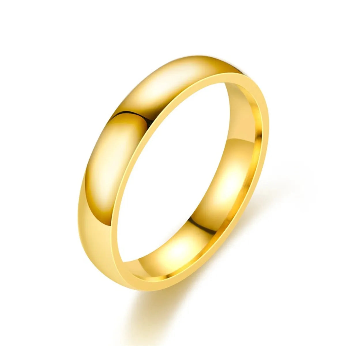 Stainless Steel 18K Gold Plated Simple Style Plating U Shape Rings