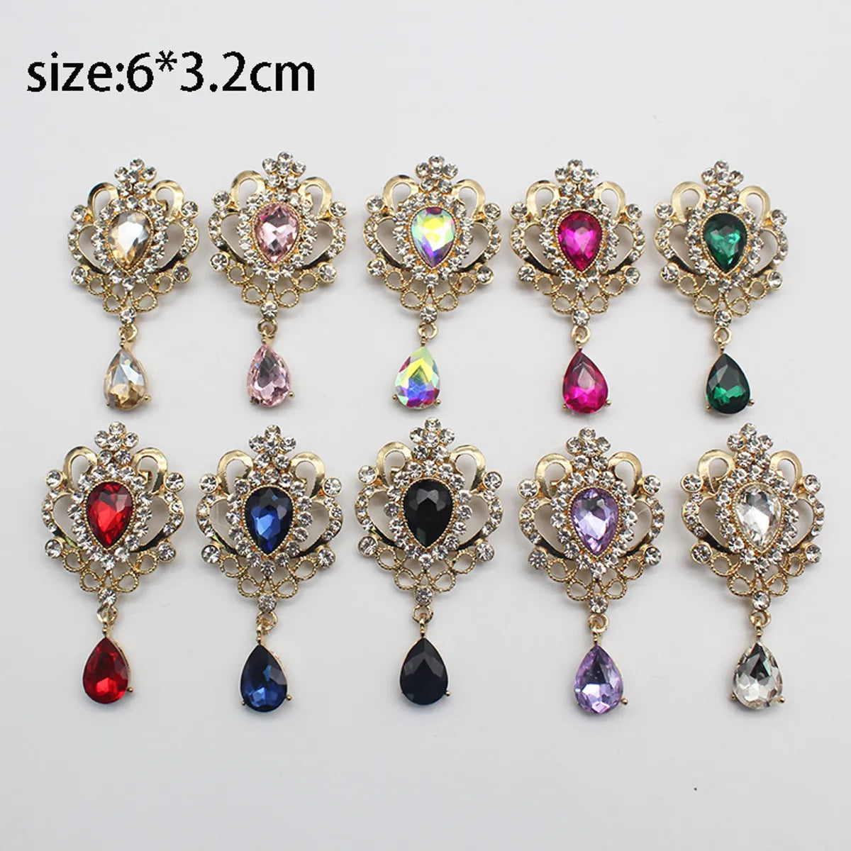 Simple Style Water Droplets Alloy Inlay Rhinestones Unisex Brooches