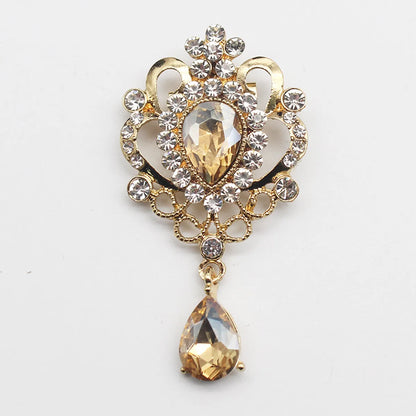 Simple Style Water Droplets Alloy Inlay Rhinestones Unisex Brooches