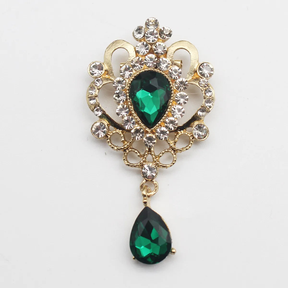 Simple Style Water Droplets Alloy Inlay Rhinestones Unisex Brooches