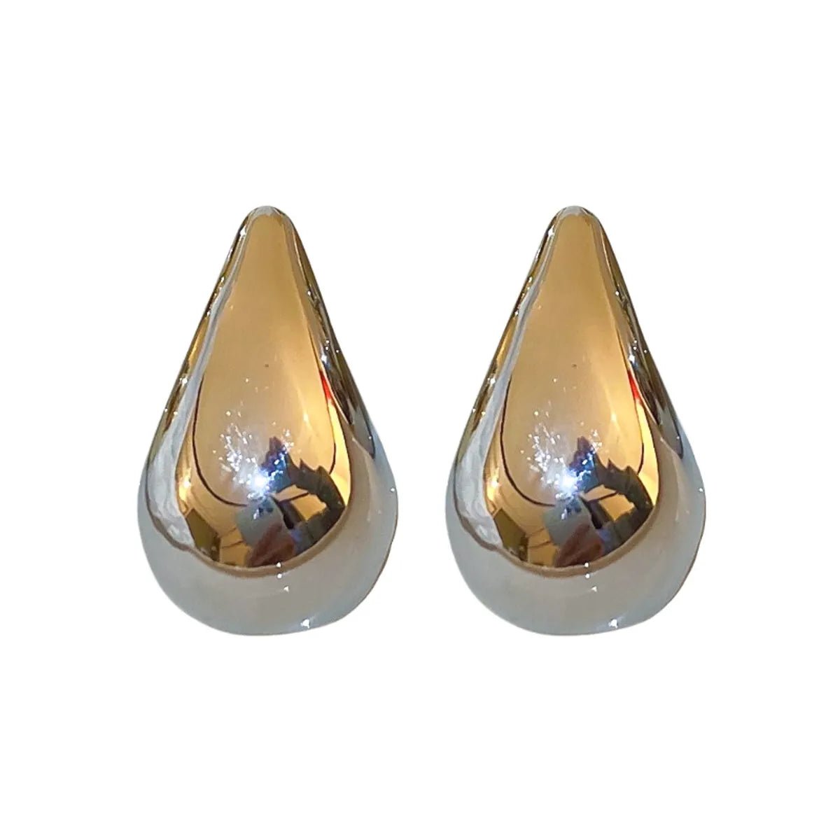 Simple Style Water Droplets Alloy Plating Women's Ear Studs