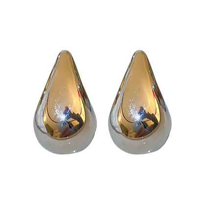 Simple Style Water Droplets Alloy Plating Women's Ear Studs