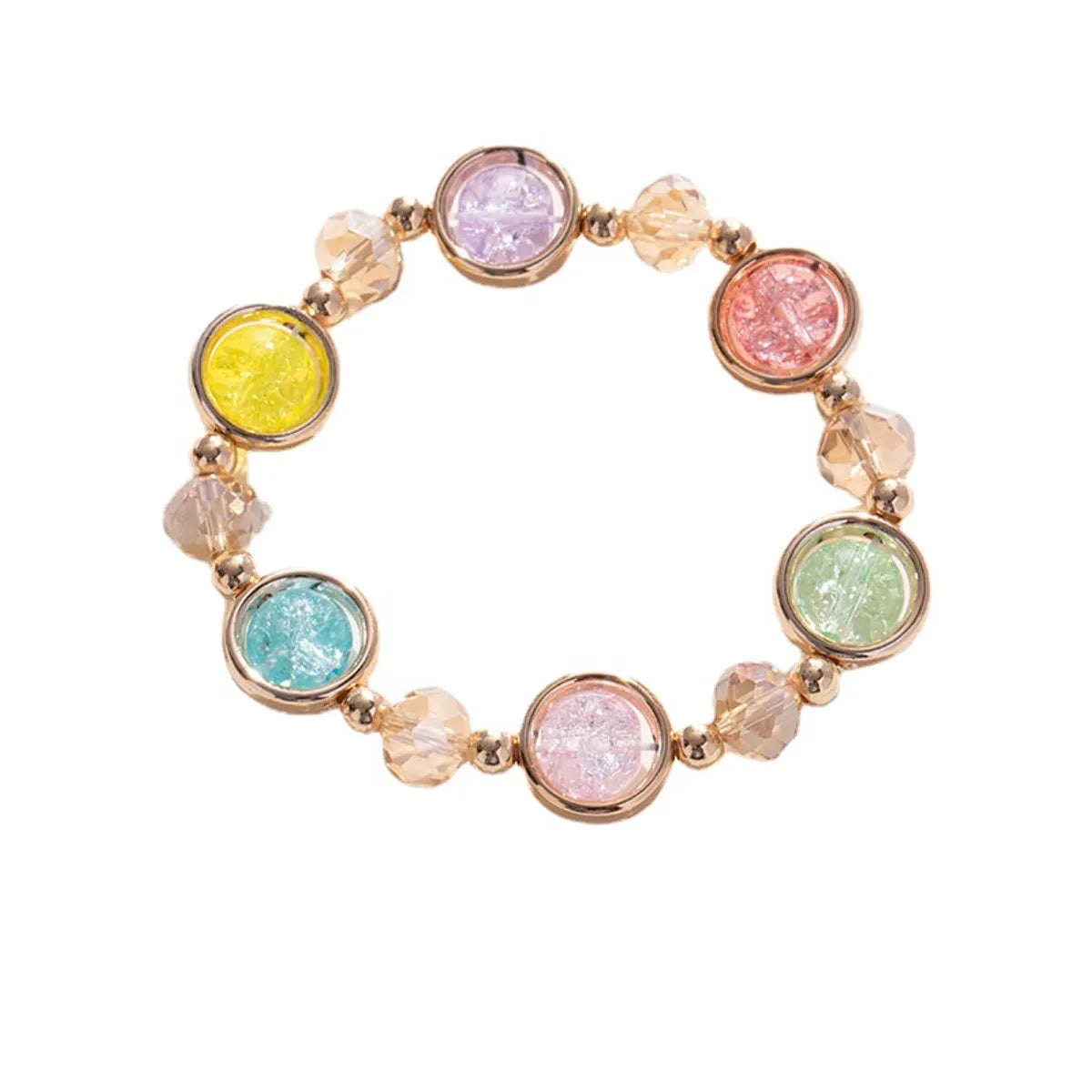 Simple Style Water Droplets Glass Stone Alloy Wholesale Bracelets