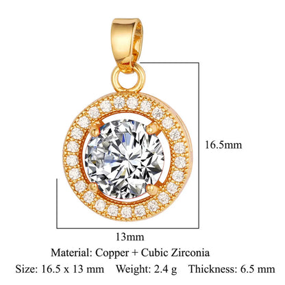 Simple Style Water Droplets Heart Shape Zircon Copper Wholesale Charms Jewelry Accessories