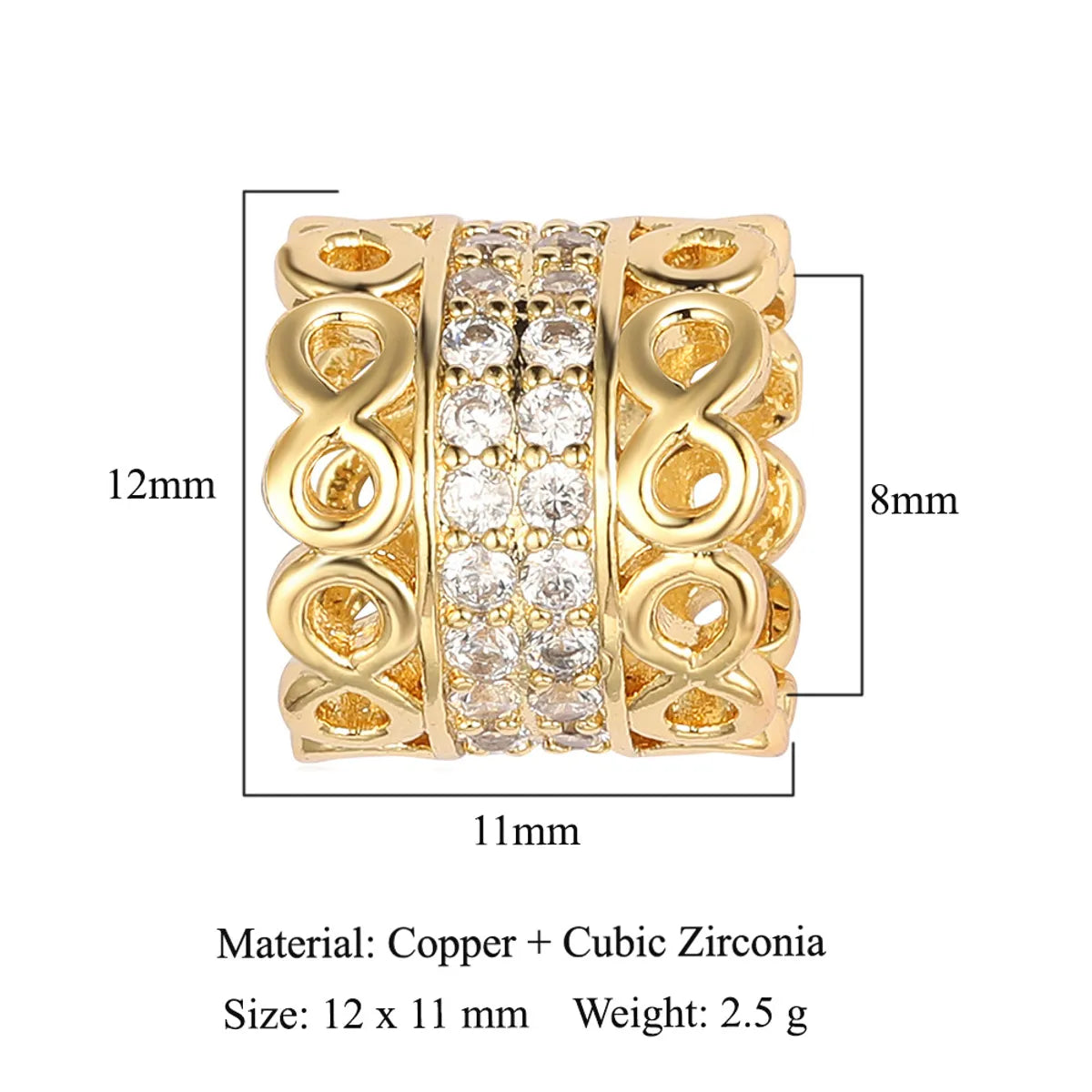 Simple Style Water Droplets Heart Shape Zircon Copper Wholesale Charms Jewelry Accessories