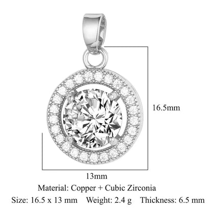 Simple Style Water Droplets Heart Shape Zircon Copper Wholesale Charms Jewelry Accessories