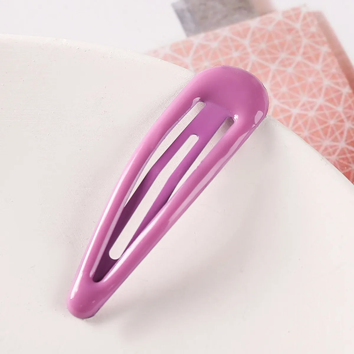 Simple Style Water Droplets Metal Stoving Varnish Hair Clip 1 Piece