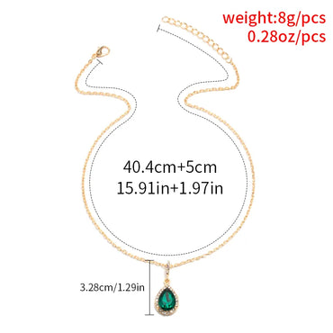 Simple Style Water Droplets Zircon Alloy Wholesale Pendant Necklace