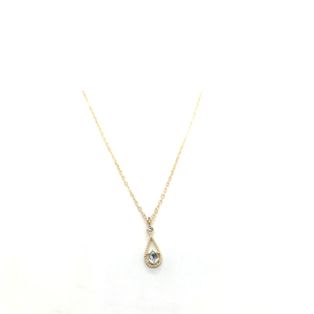 Simple Style Water Droplets Zircon Alloy Wholesale Pendant Necklace