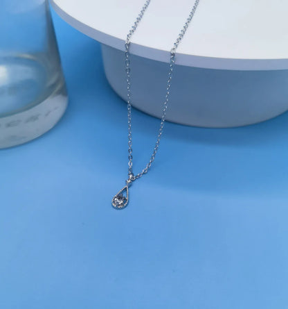 Simple Style Water Droplets Zircon Alloy Wholesale Pendant Necklace