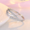 Simple Style Waves Copper Artificial Crystal Rings In Bulk