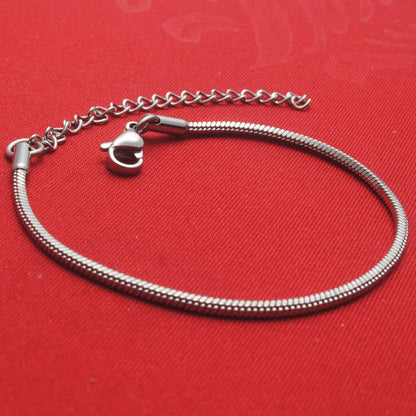 Simple Style Waves Stainless Steel Polishing Bracelets