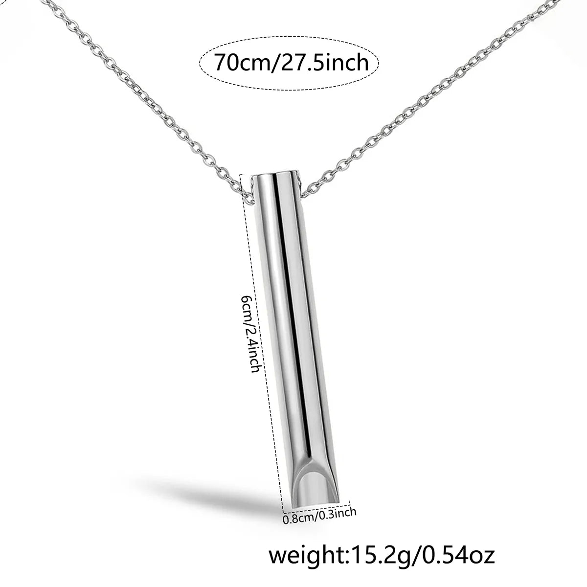 Simple Style Whistle 304 Stainless Steel Men'S Pendant Necklace