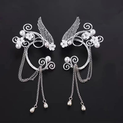 Simple Style Wings Flower Alloy Ear Cuffs