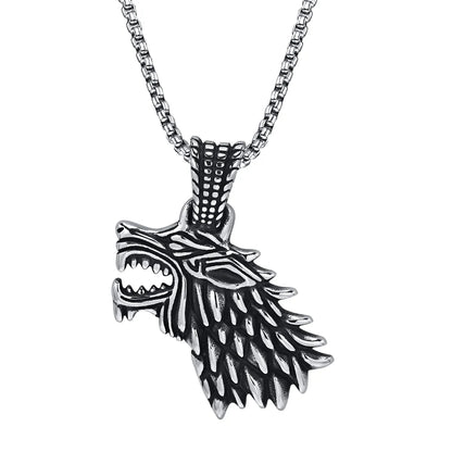 Simple Style Wolf 201 Stainless Steel Plating Men'S