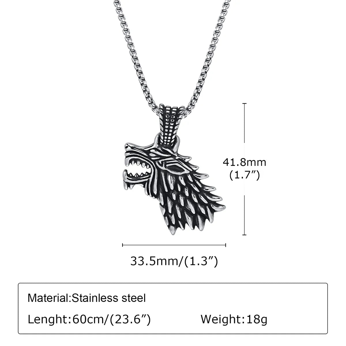 Simple Style Wolf 201 Stainless Steel Plating Men'S