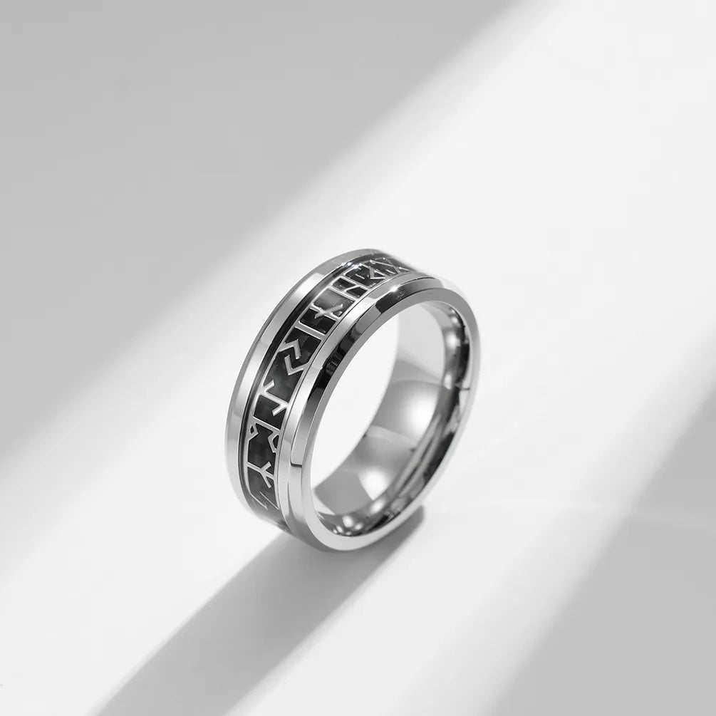 Simple Style Word 304 Stainless Steel 18K Gold Plated Unisex Rings