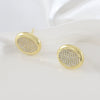 Simple Stylish Round Hoop Earrings For Women Copper Geometric Electroplated