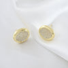 Simple Stylish Round Hoop Earrings For Women Copper Geometric Electroplated