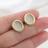 Simple Stylish Round Hoop Earrings For Women Copper Geometric Electroplated