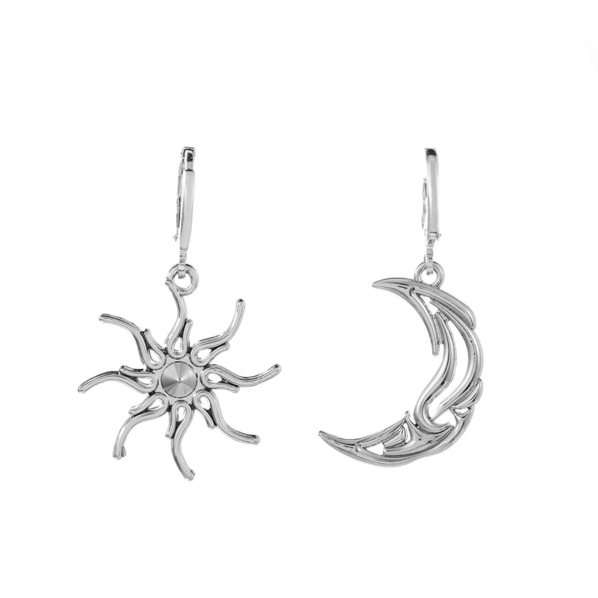 Fashion Moon Plating Alloy No Inlaid Earrings