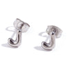 Simple Temperament Mini Bubble Letter Titanium Steel Earrings For Women 18K Gold Plated With Electroplating Process