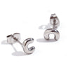 Simple Temperament Mini Bubble Letter Titanium Steel Earrings For Women 18K Gold Plated With Electroplating Process
