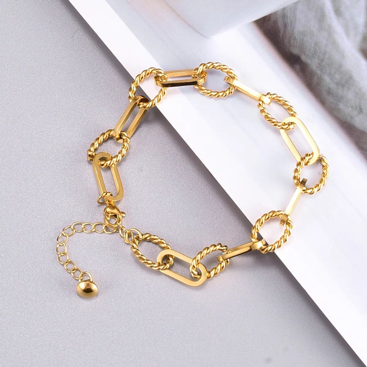 Heart 304 Stainless Steel Titanium Steel 18K Gold Plated No Inlaid Anklet In Bulk